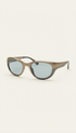 Sculpted Metal Sunglasses With Gradient Lenses